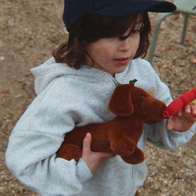 Peluche Chien Saucisse Chorizo - Marron