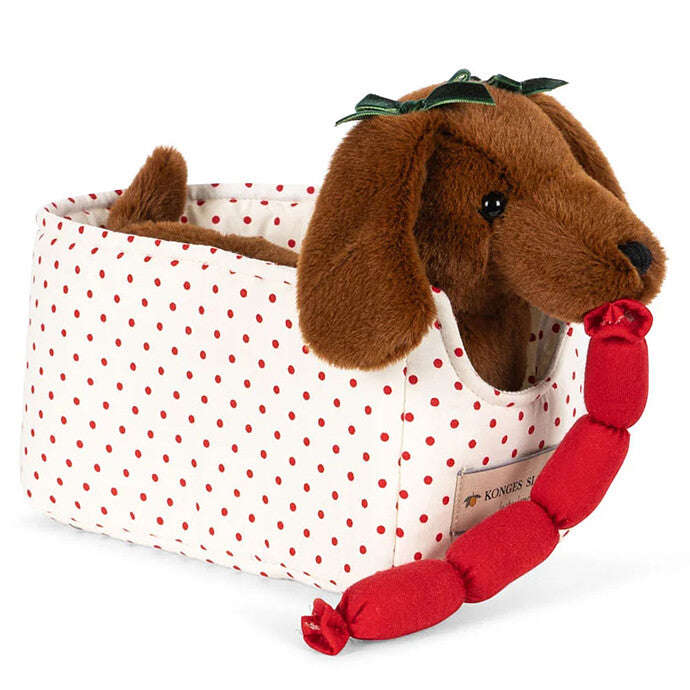 Peluche Chien Saucisse Chorizo - Marron