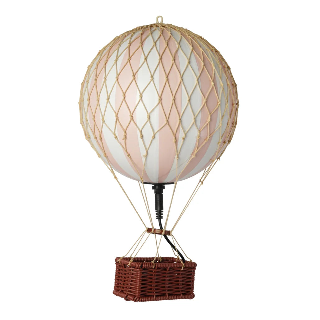 MOYENNE MONTGOLFIÈRE ÉCLAIRÉE LED - ROSE