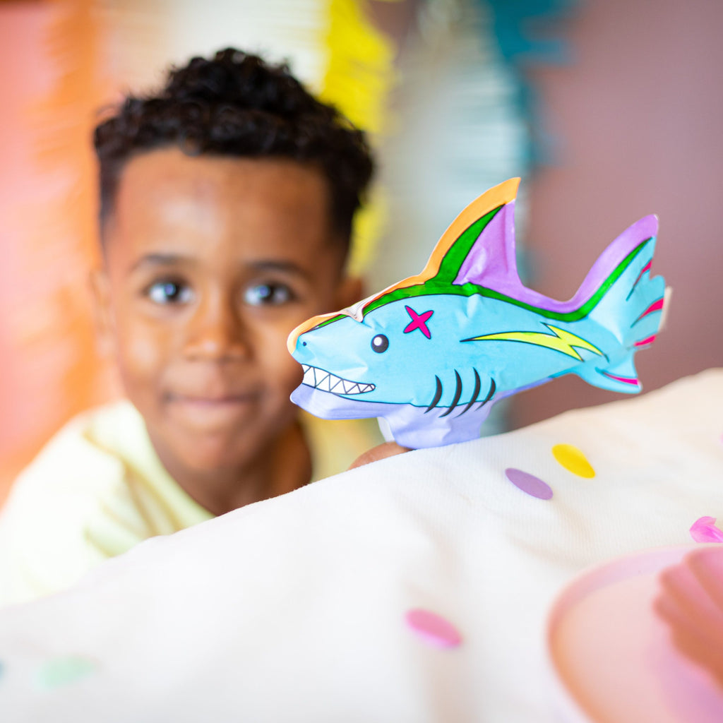 Coloriage gonflable - Dauphin-Requin