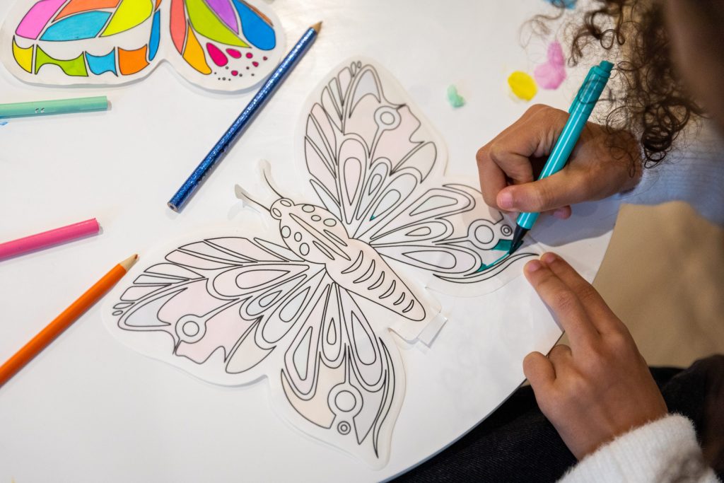 Coloriages gonflables Papillon + strass