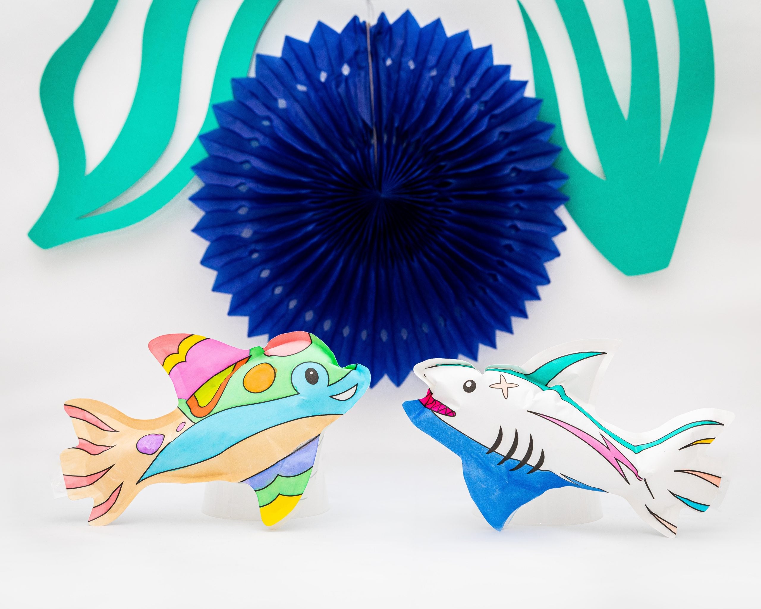 Coloriage gonflable - Dauphin-Requin