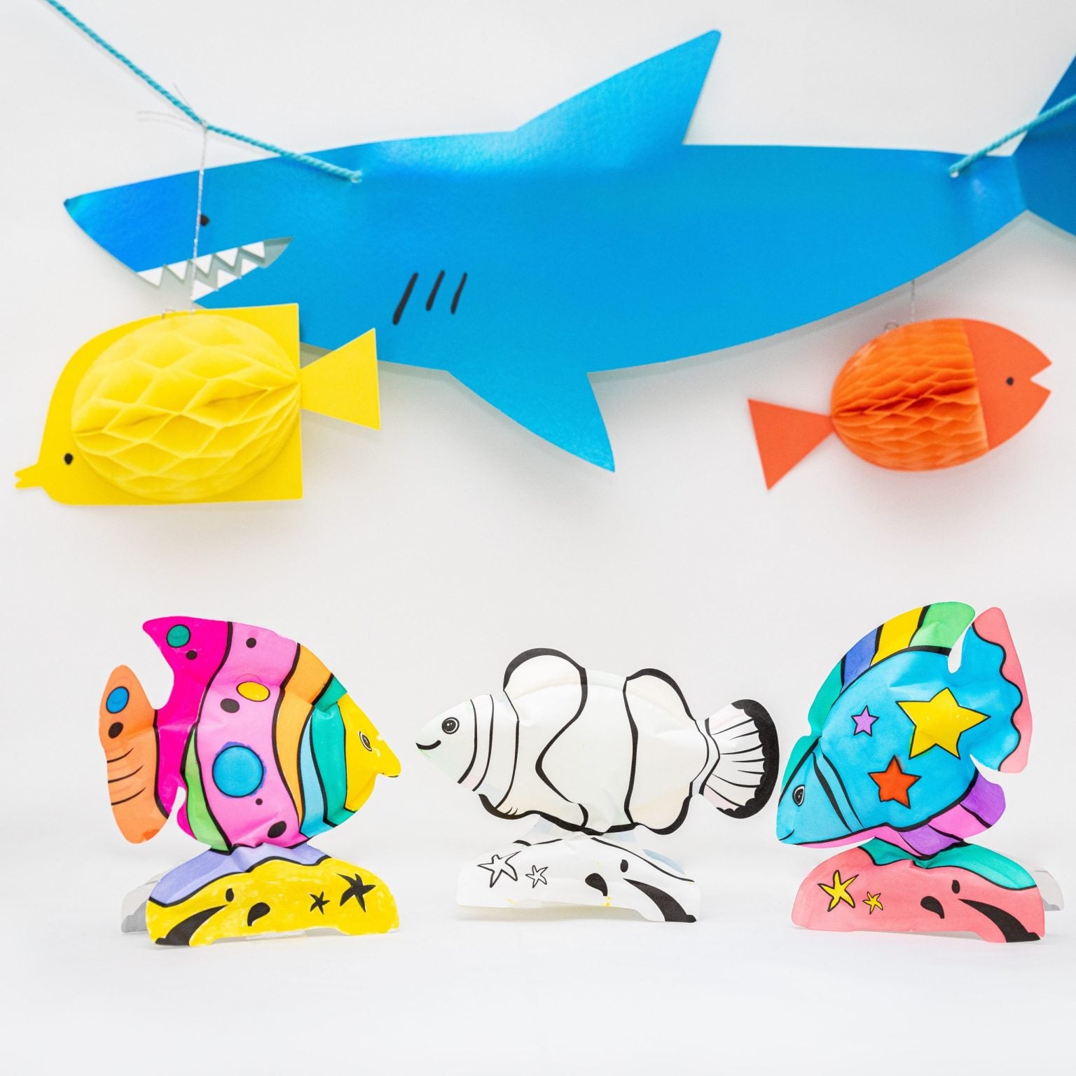 Coloriage gonflable - Poissons