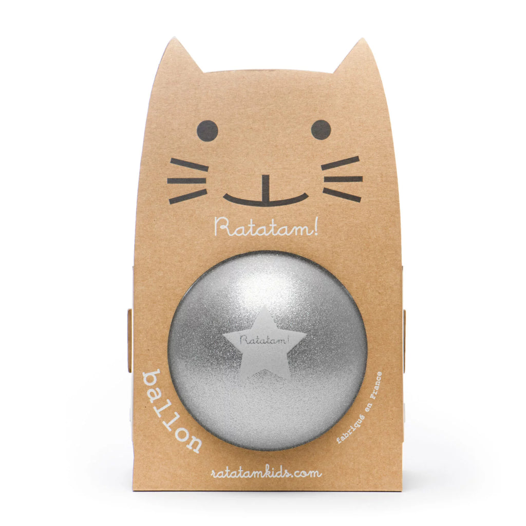 Grand ballon à paillettes argent 22cm