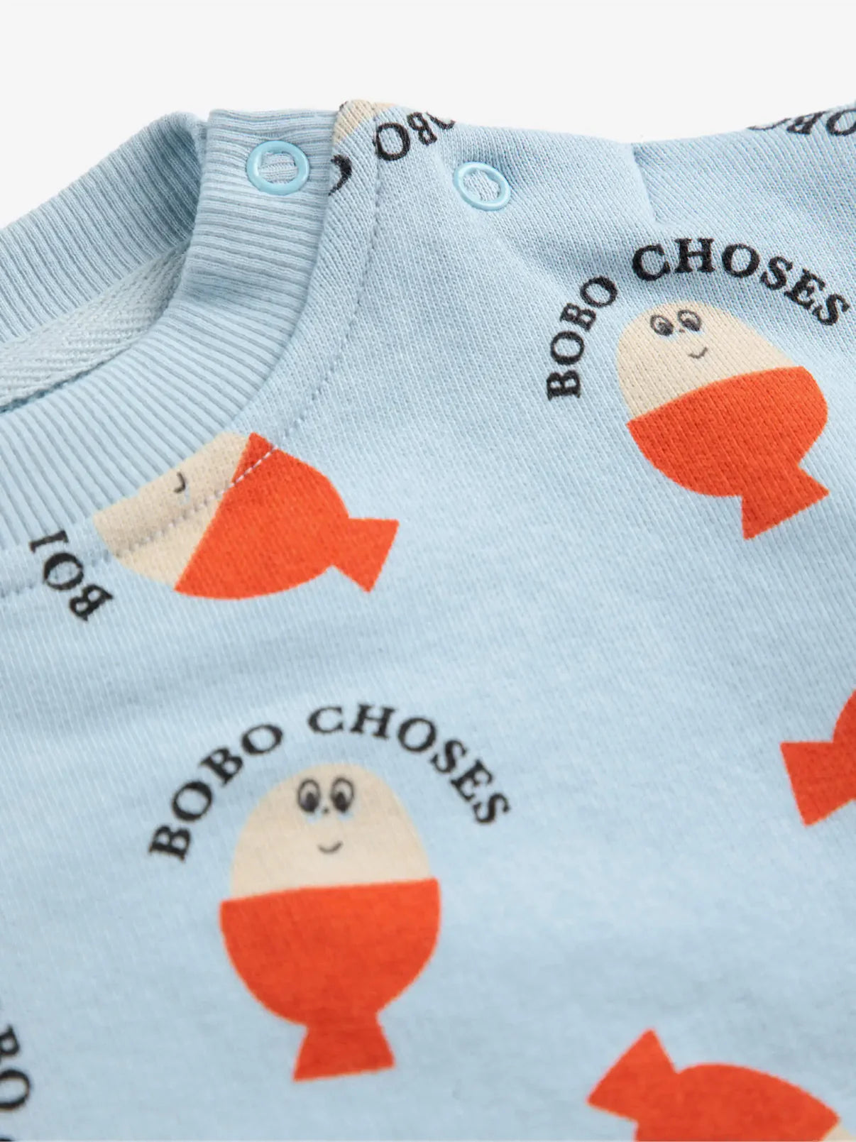Sweat-shirt avec motif œuf du matin - Bleu