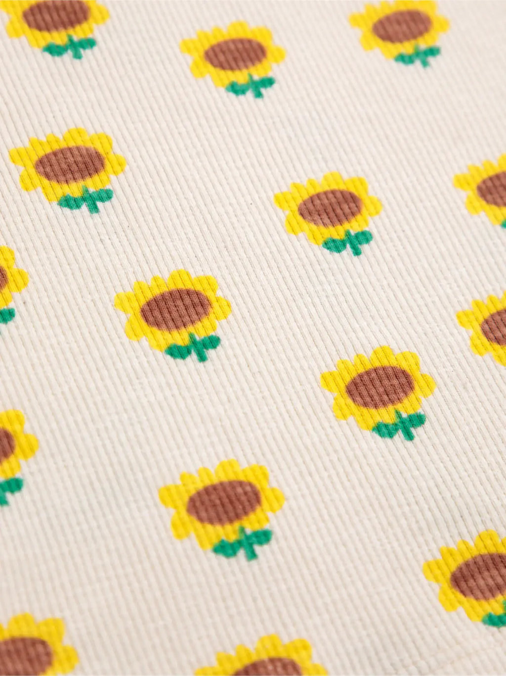 T-shirt à manches ballon avec imprimé tournesol