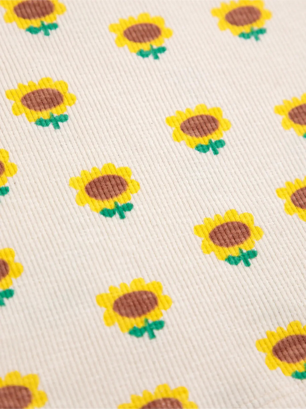 T-shirt à manches ballon avec imprimé tournesol
