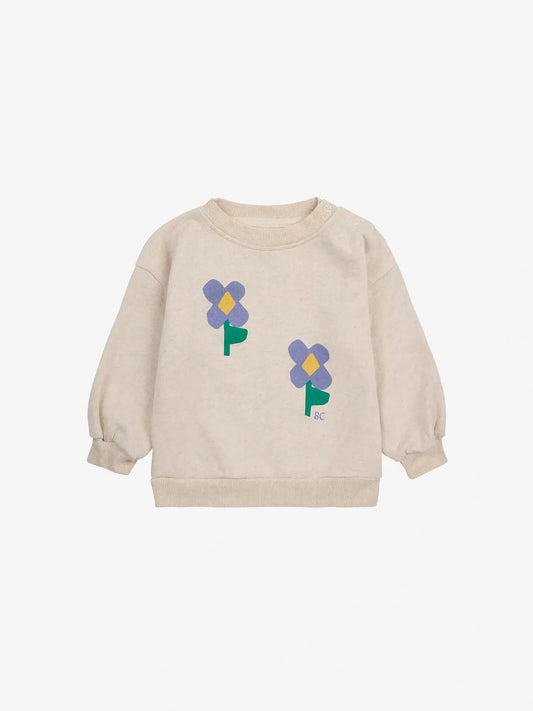 Sweat-shirt à fleurs de pensée