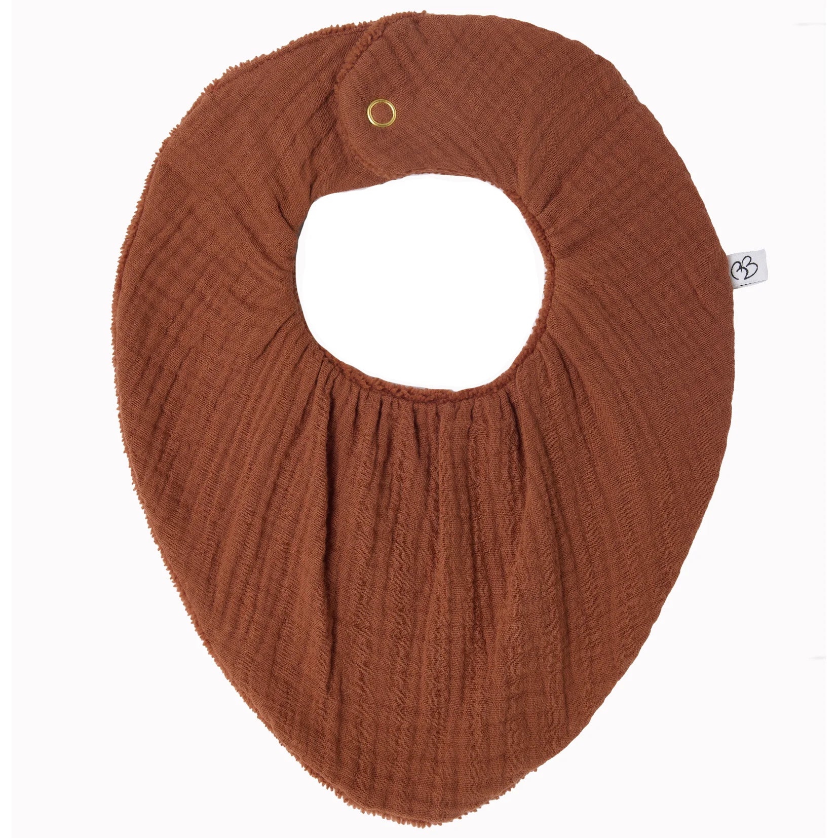 Bavoir-bandana bambou/ gaze - toffee