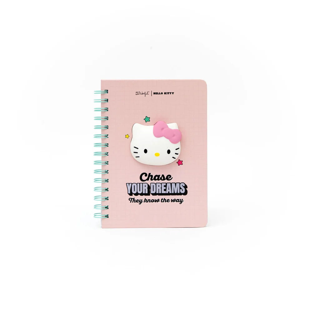 Carnet A5 avec squishy Hello Kitty - Chase your dreams, they know the way