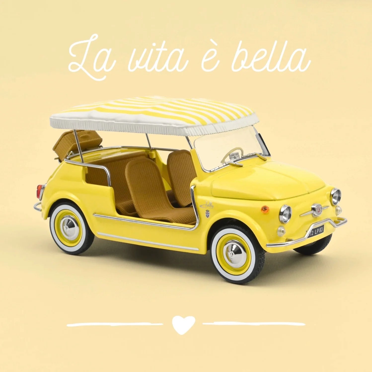 Fiat 500 Jolly 1965 Jaune 1/18