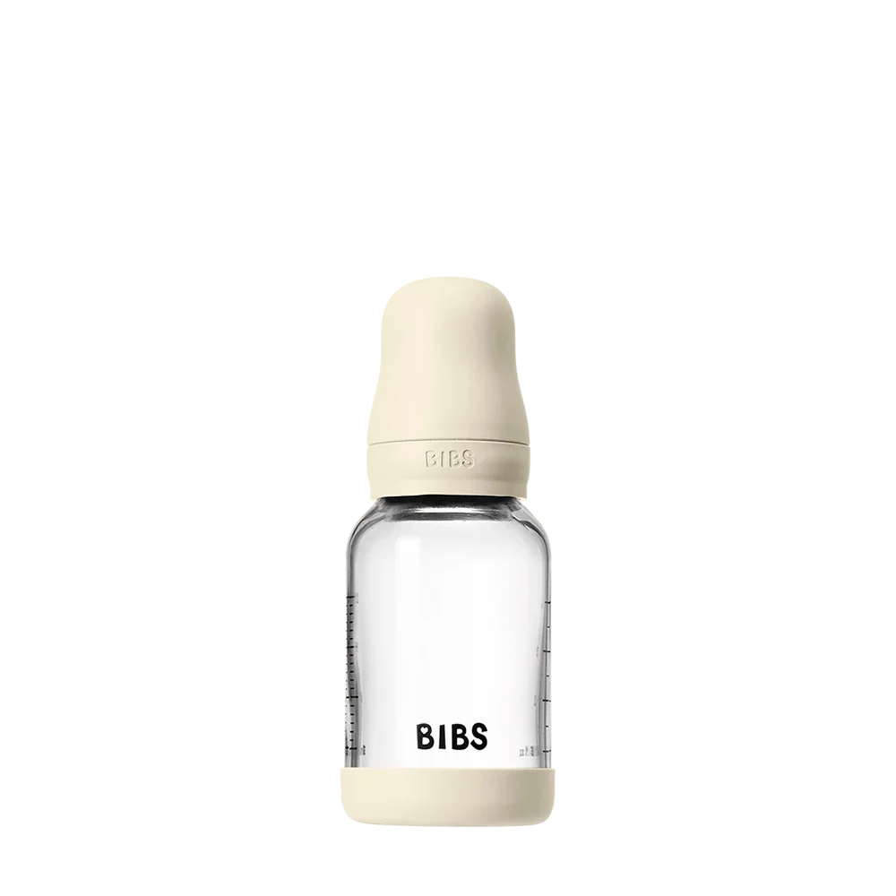 Coffret Biberons Verre 120ml Lot de 2 Silicone - Ivory