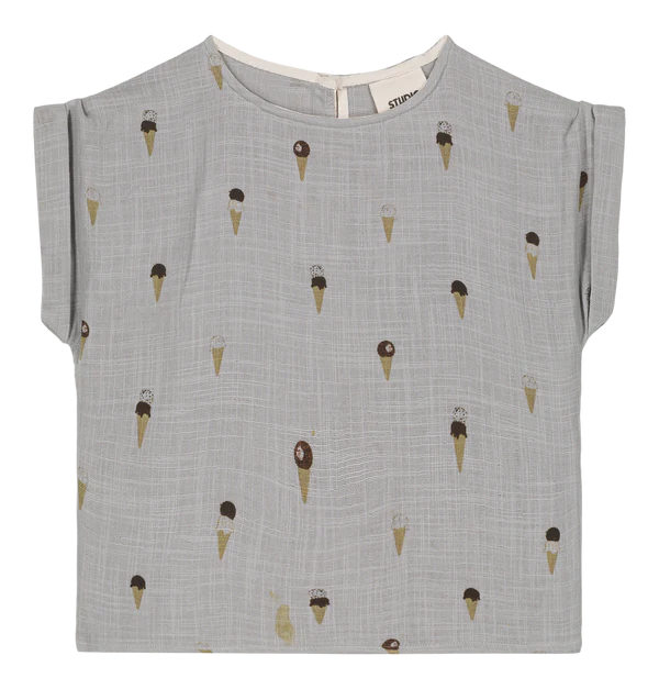 Blouse Praslin - Bleu gris glaces