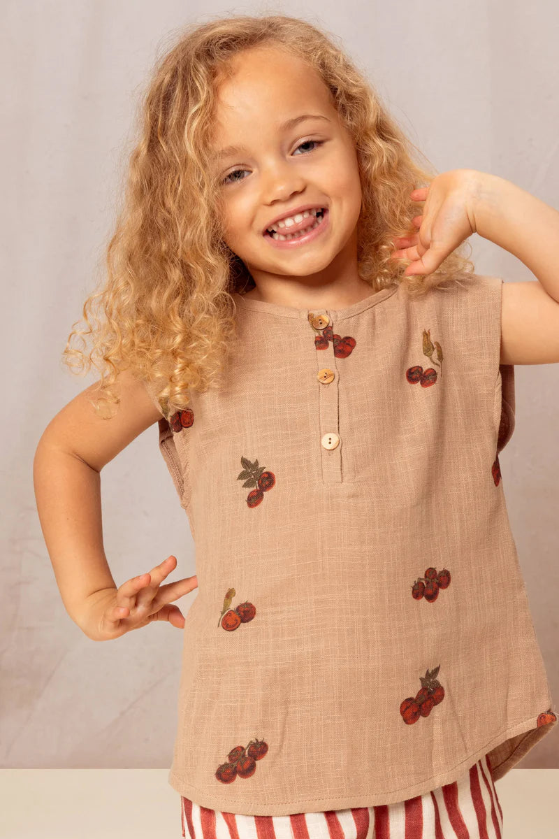Blouse Roman - Nougat tomates