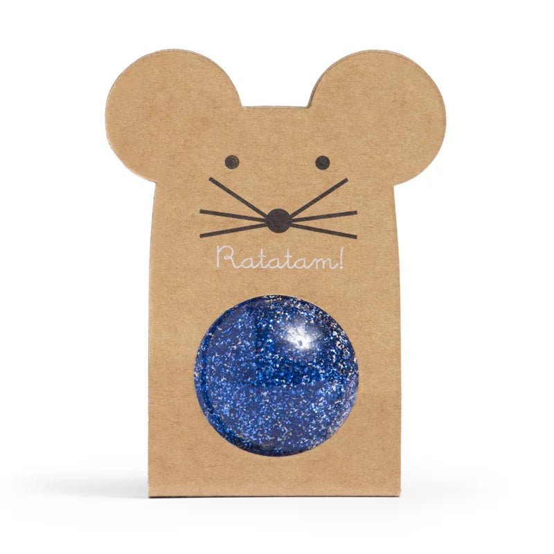 Balle rebondissante pailletée bleu Souris