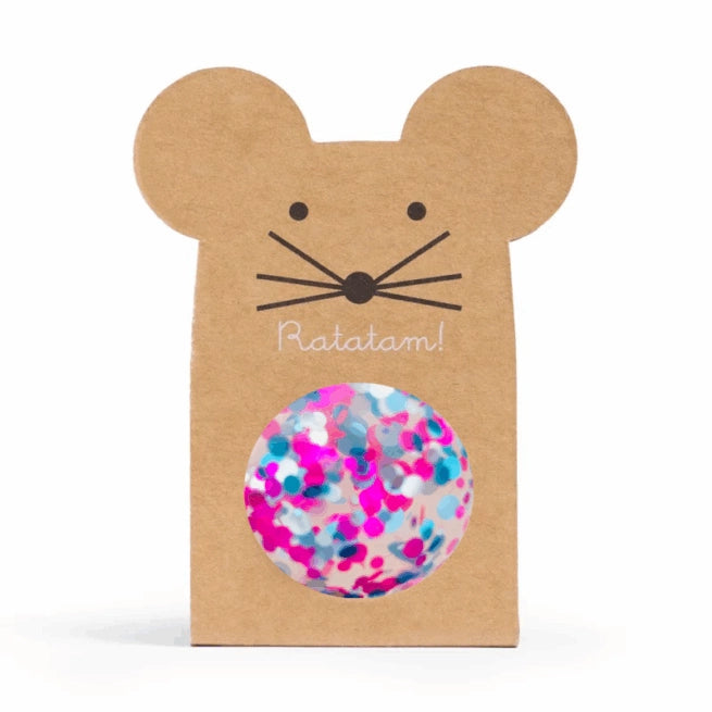 Balle rebondissante souris multico – bleu