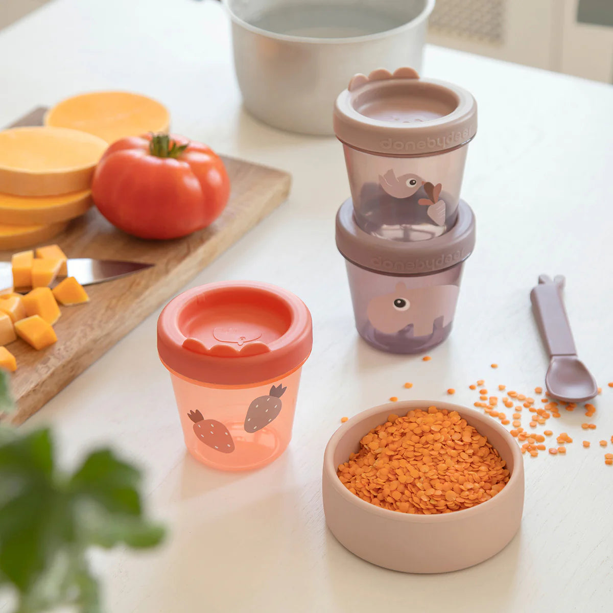 Lot de 3 boîtes pour aliments pour bébé - ozzo - poudre