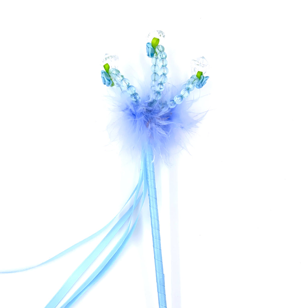Baguette - Perles et Satin bleu