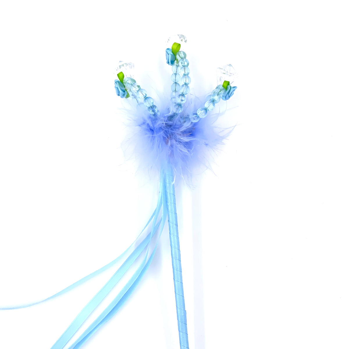 Baguette - Perles et Satin bleu