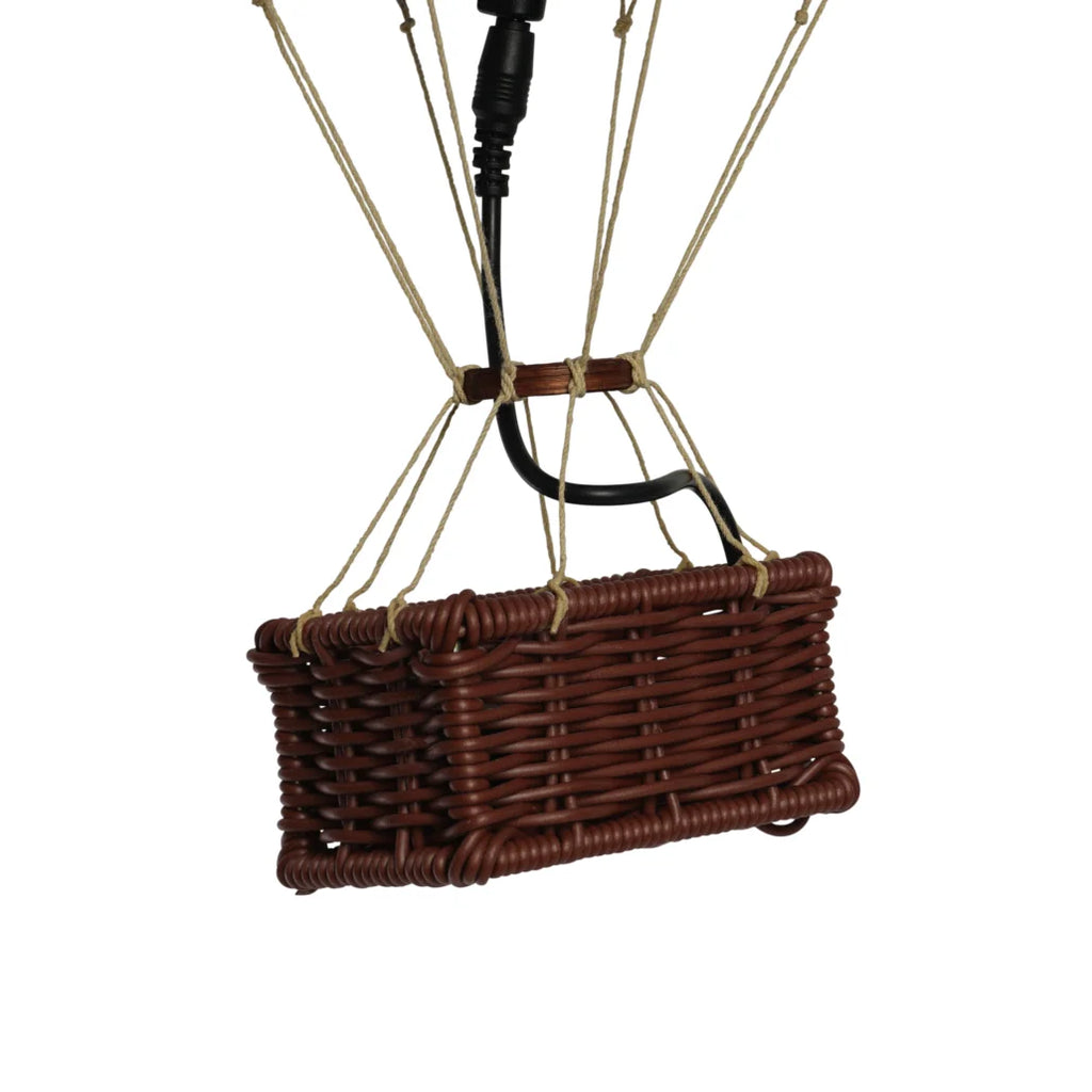 MOYENNE MONTGOLFIÈRE ÉCLAIRÉE LED - BLEU CLAIR