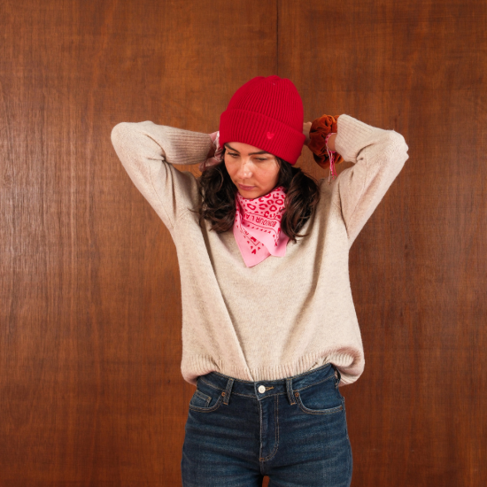 Bonnet adulte rouge