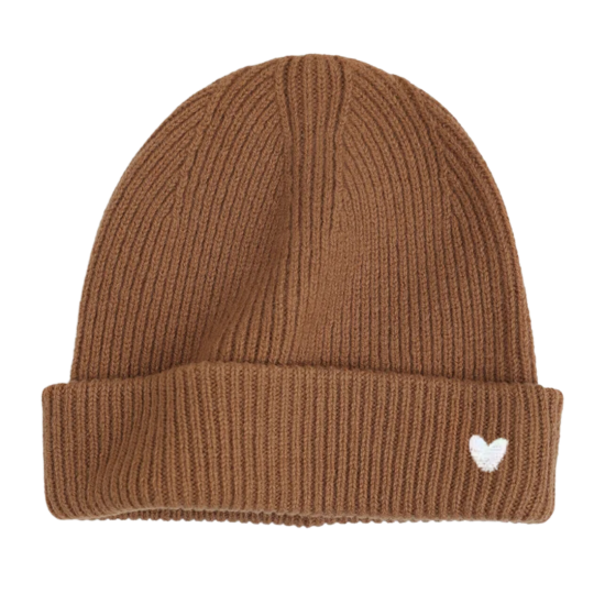 Bonnet en laine caramel