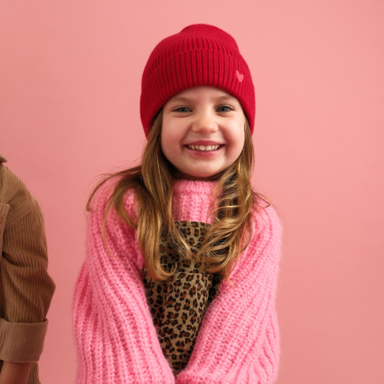 Bonnet enfant rouge