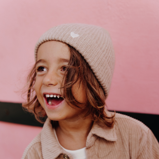 Bonnet enfant sable