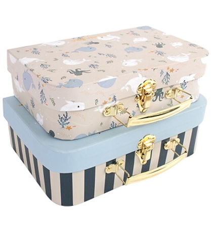 Set de 2 valisettes pour jouer et ranger – Les contes de Christian la Baleine