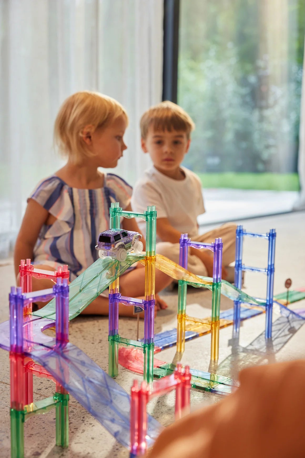 Large Piste de Course Pastel | 80 Pièces