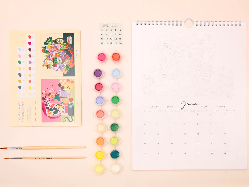 Calendrier à peindre - Édition 2027 - peinture au numéro - Petit Pinceau Fruits et Légumes