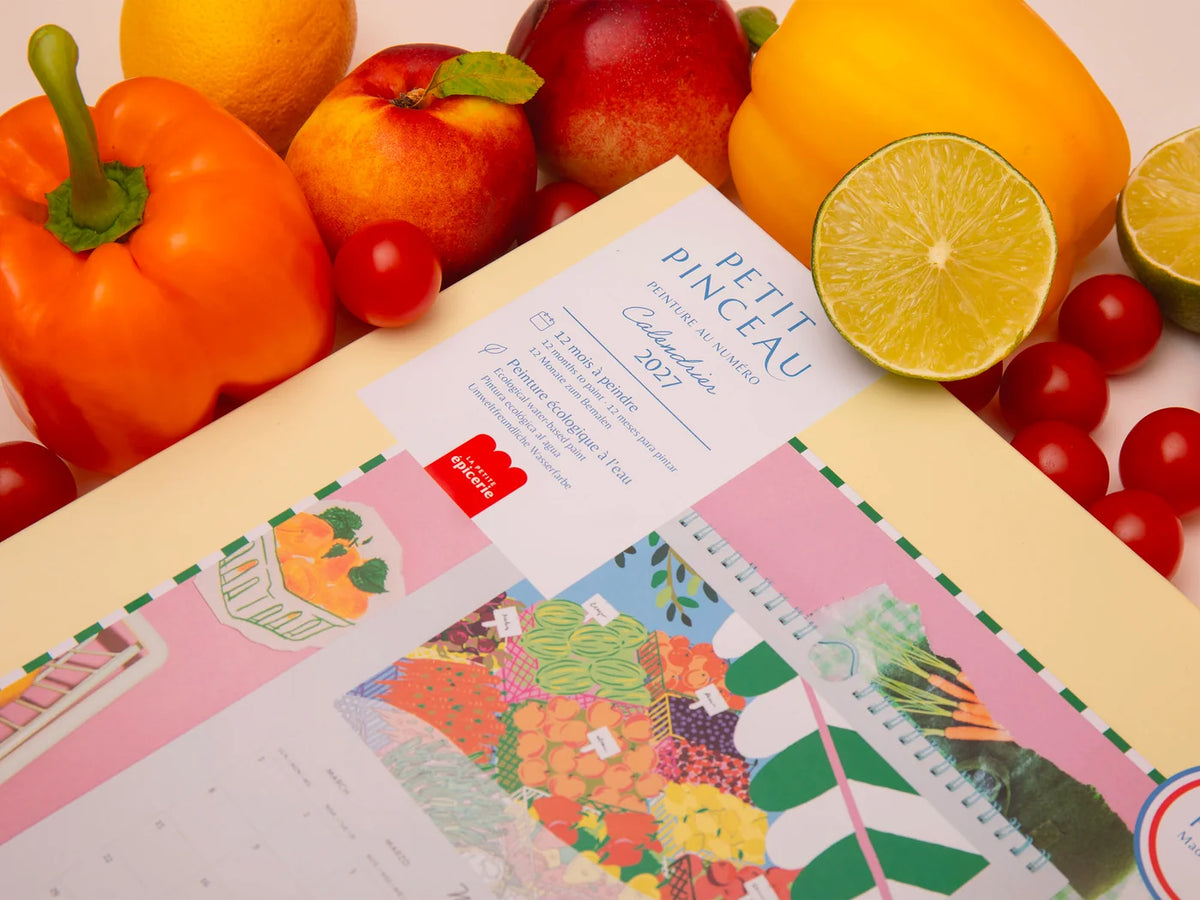 Calendrier à peindre - Édition 2027 - peinture au numéro - Petit Pinceau Fruits et Légumes