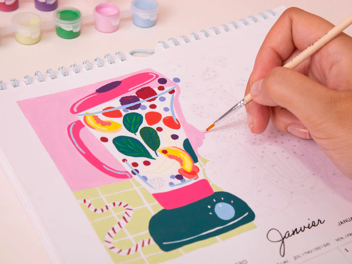 Calendrier à peindre - Édition 2027 - peinture au numéro - Petit Pinceau Fruits et Légumes