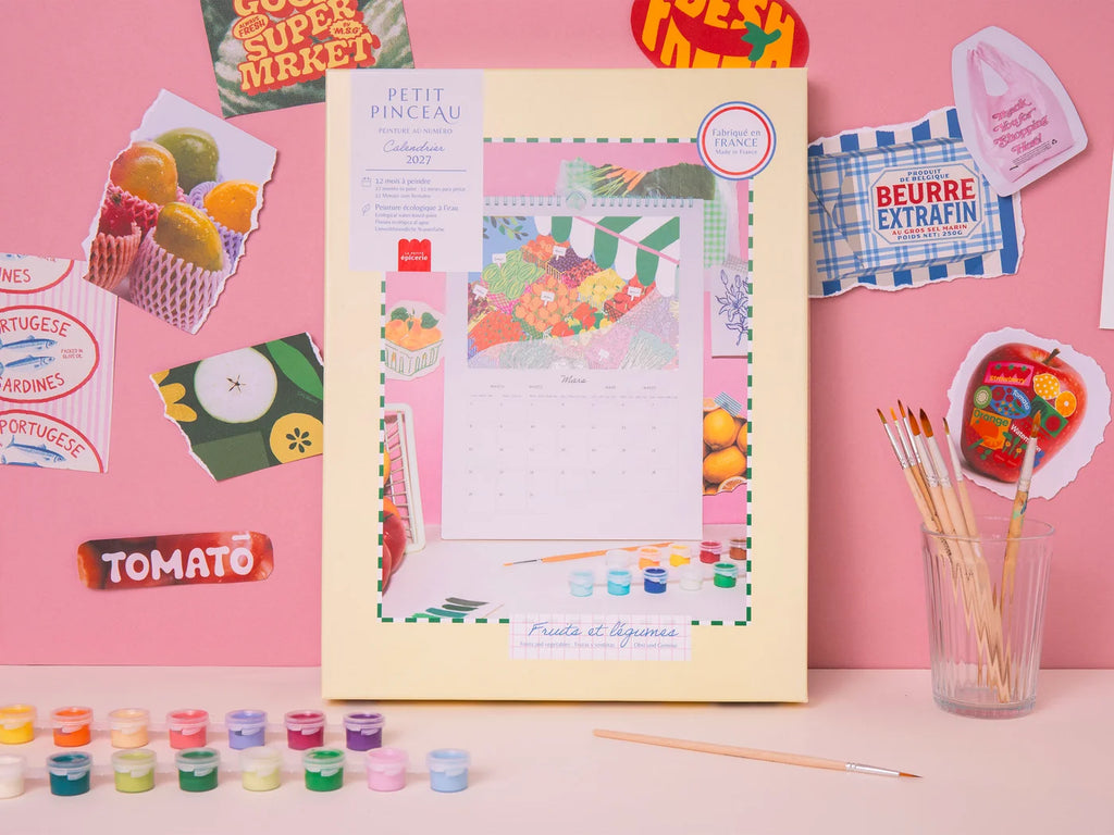 Calendrier à peindre - Édition 2027 - peinture au numéro - Petit Pinceau Fruits et Légumes
