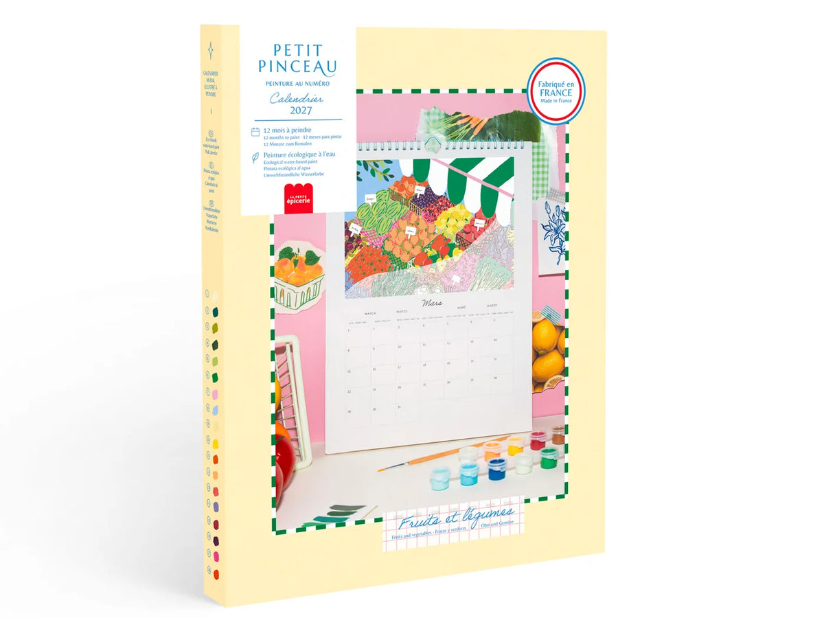 Calendrier à peindre - Édition 2027 - peinture au numéro - Petit Pinceau Fruits et Légumes