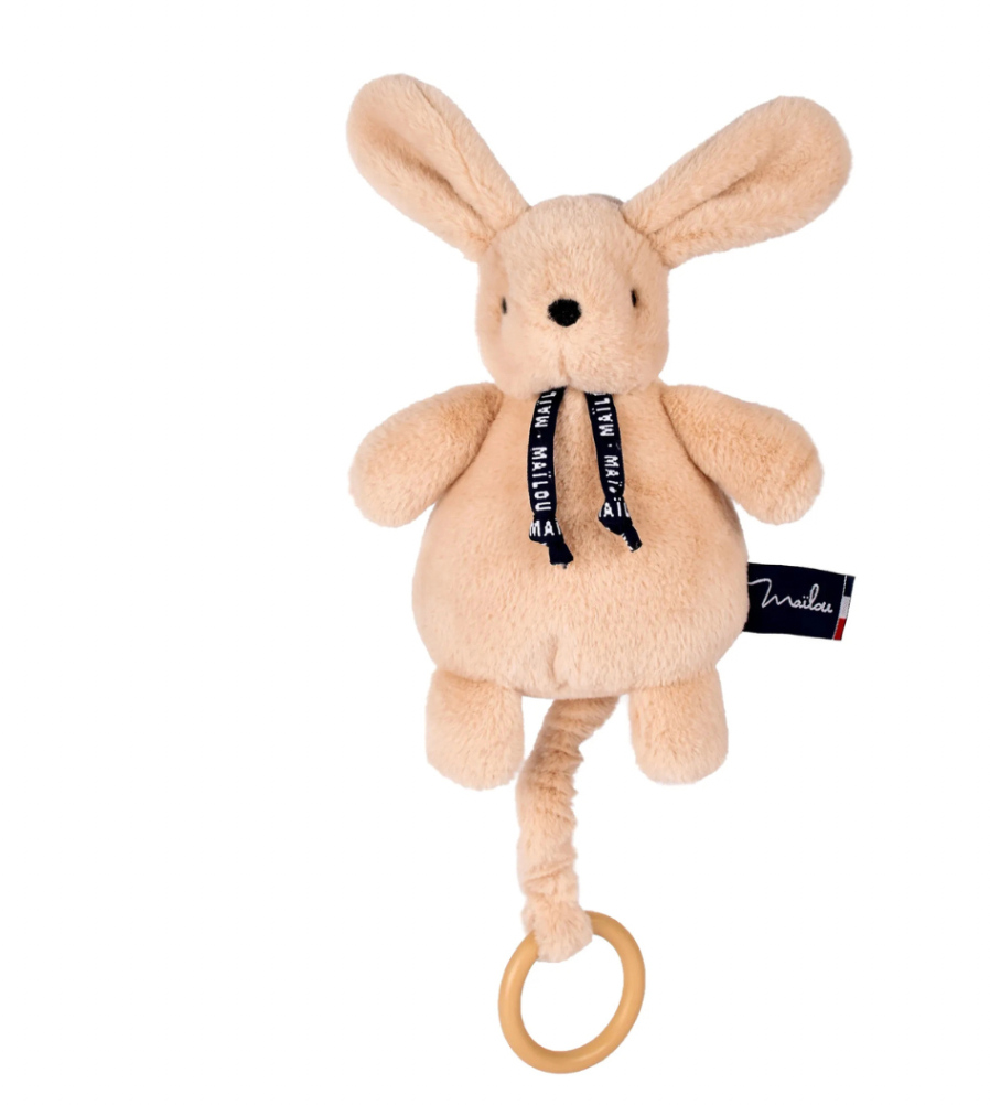 Maïlou – Boîte à musique lapin dorlotin Beige