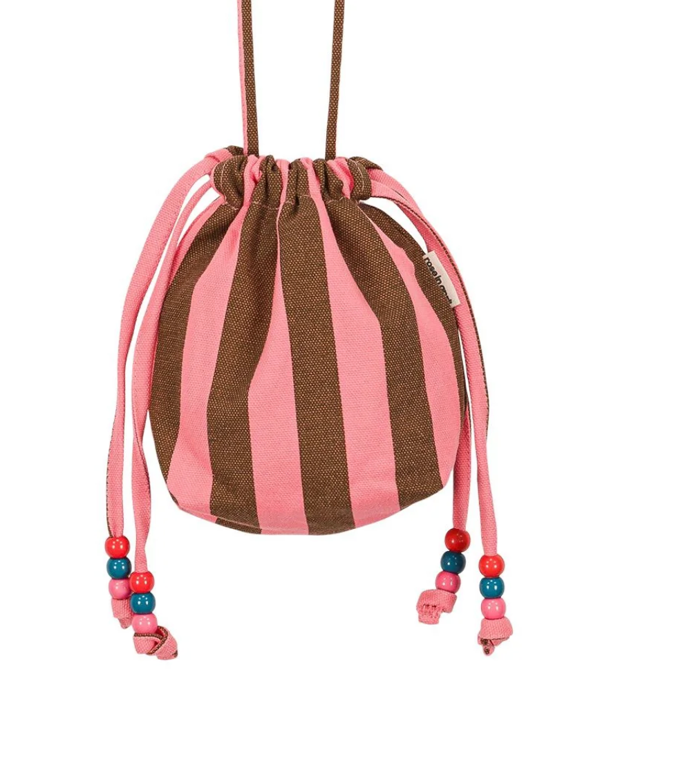 Mini sac Billie  Rayures Funky pink / Olive