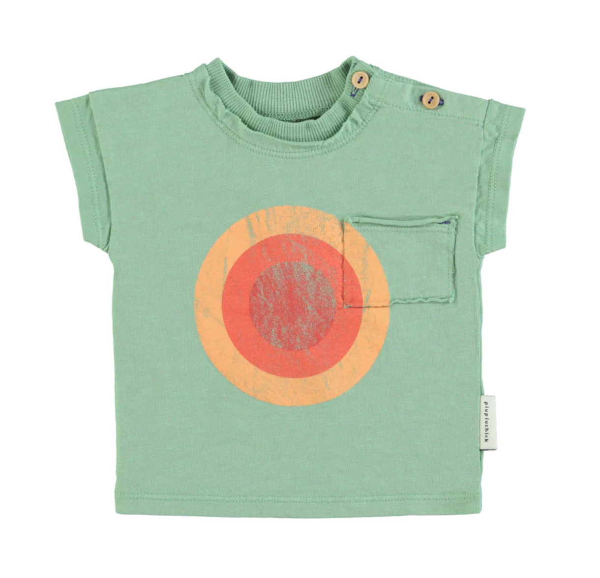 T-shirt " La playa" manches courte en coton - vert