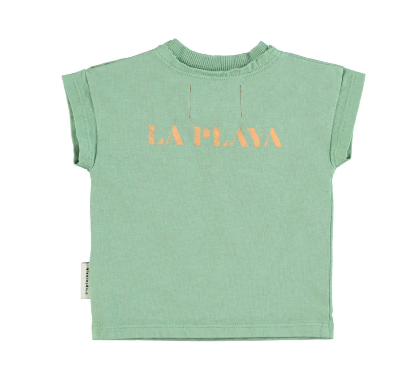 T-shirt " La playa" manches courte en coton - vert