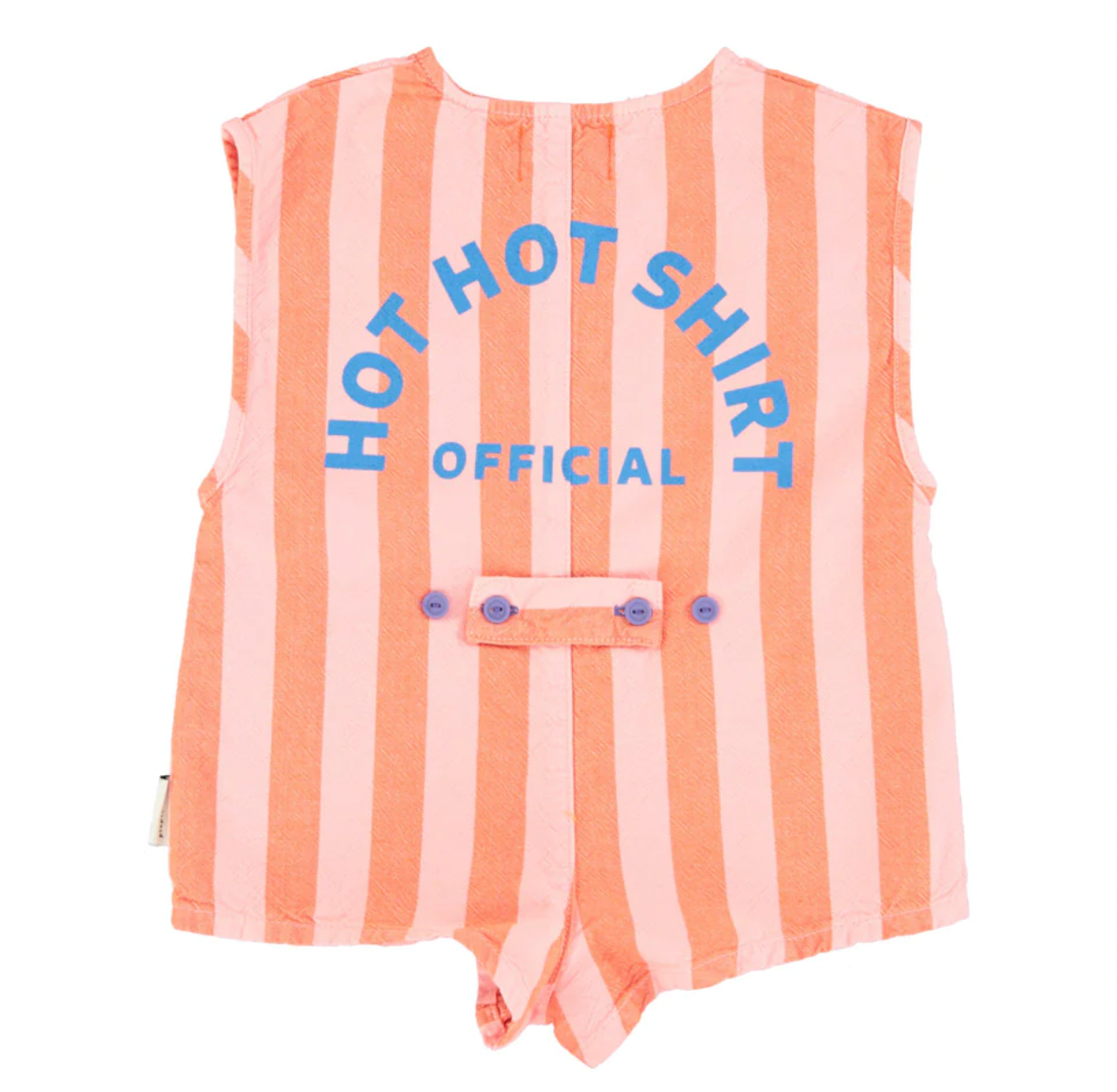 Combinaison "Hot Hot Shirt" courte rayée - orange/rose