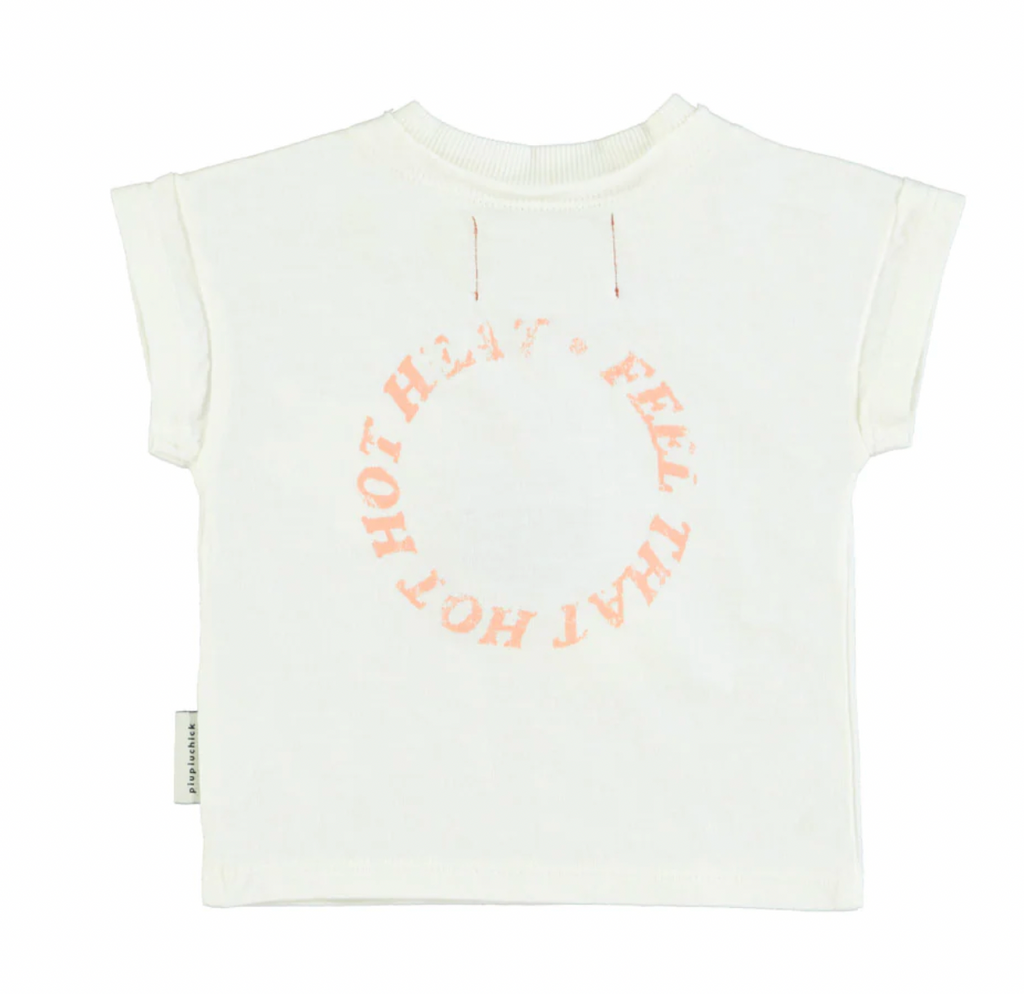 T-shirt manches courte "coeur" - ecru