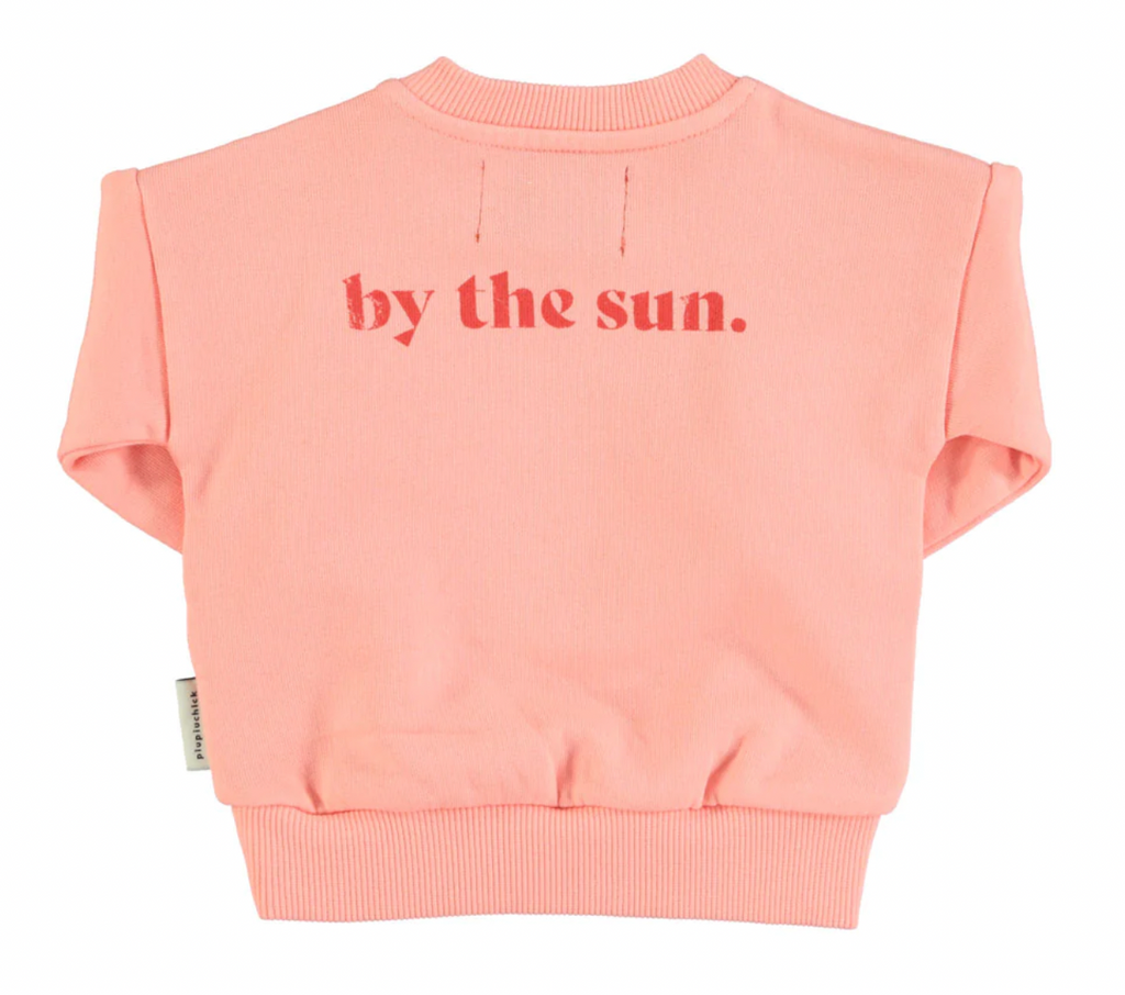 Sweat "Lips" en coton bio - coral