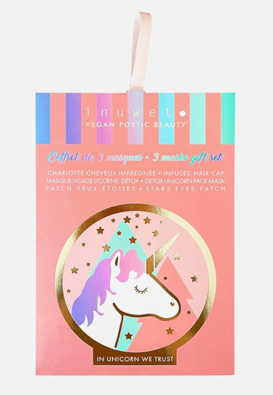 Coffret de 3 masques - Licorne