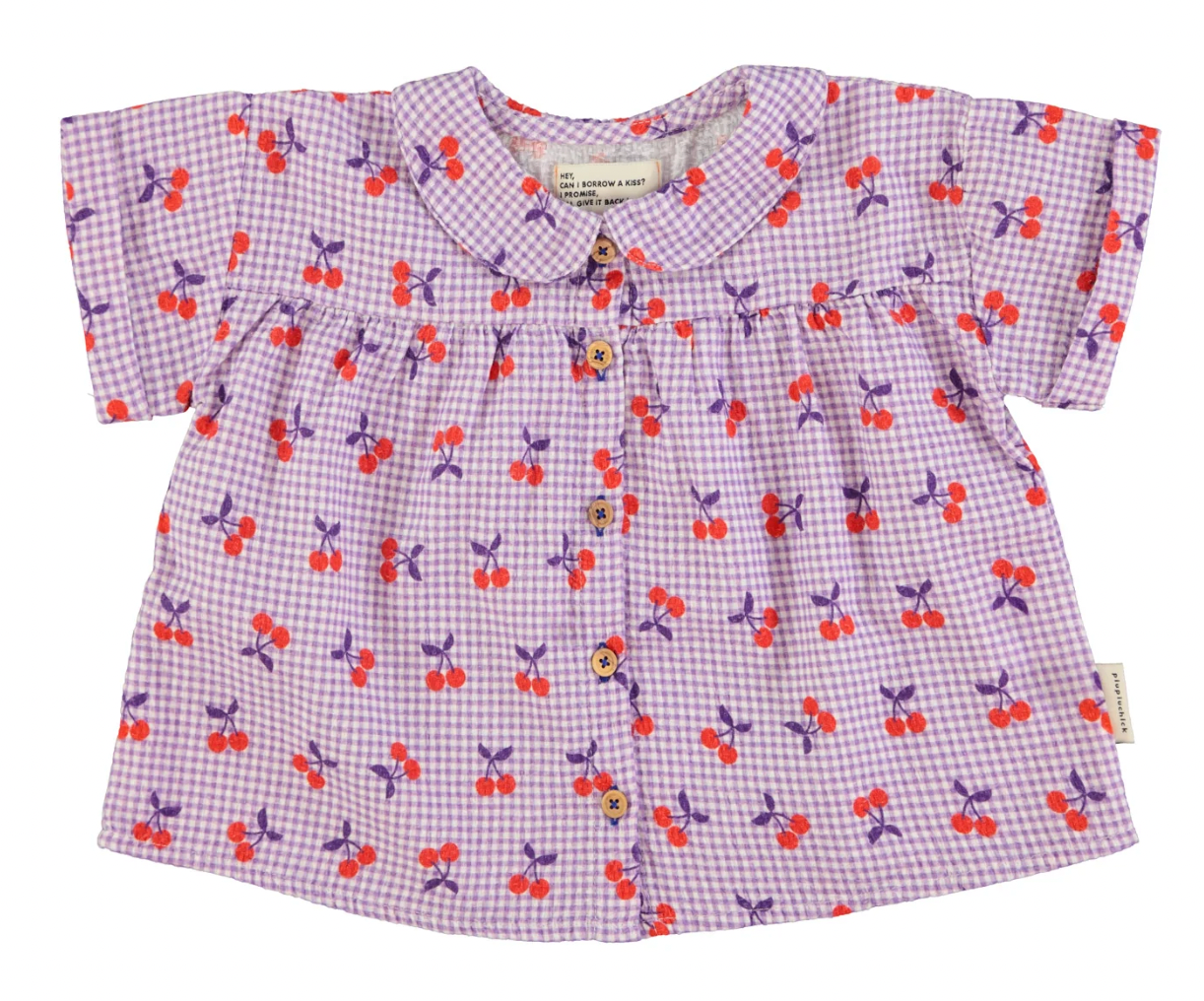 Chemisier col Claudine violet - Cerise