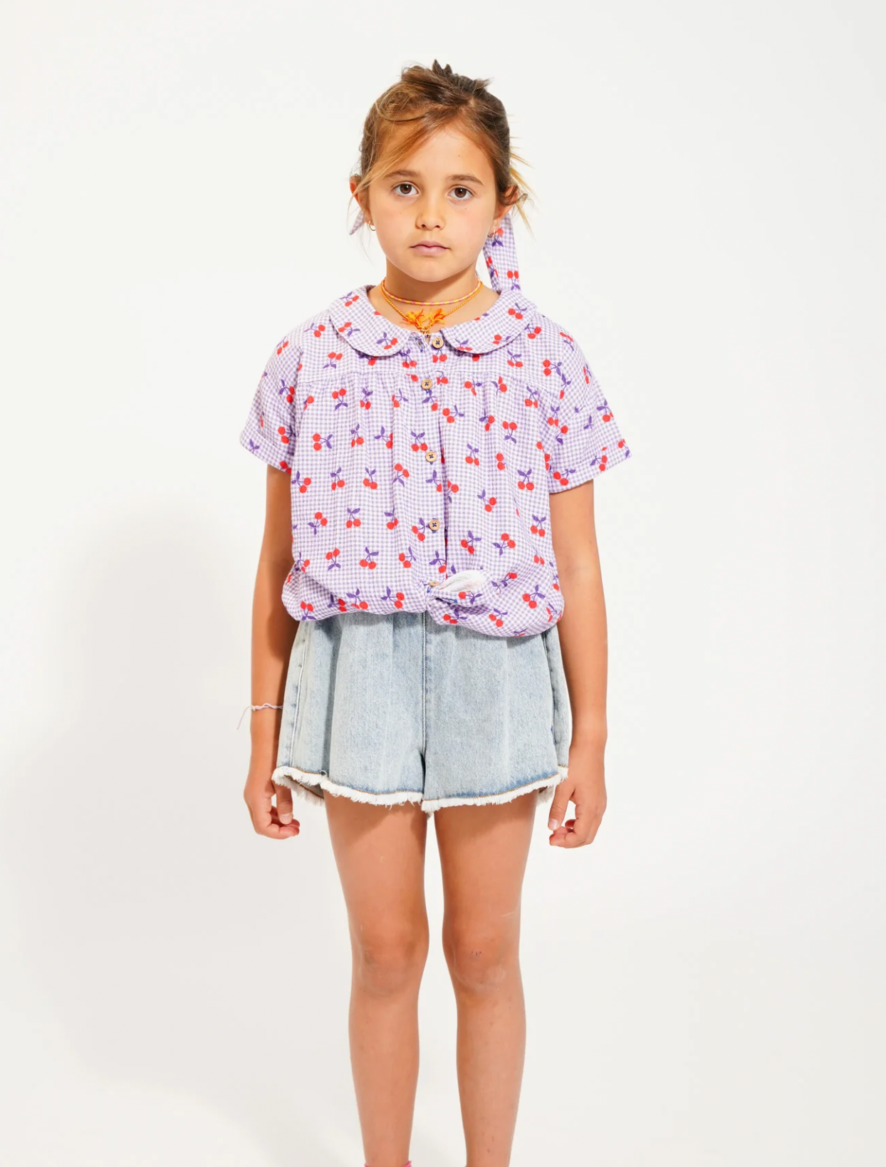 Chemisier col Claudine violet - Cerise