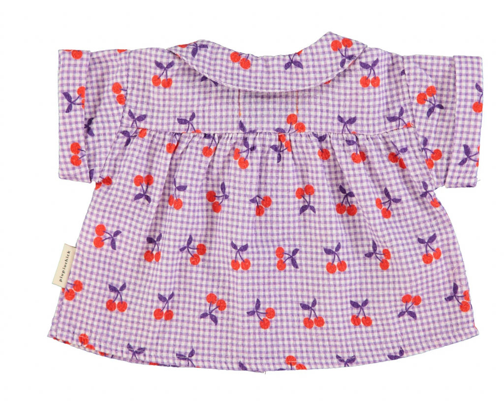 Chemisier bébé col Claudine violet - Cerise