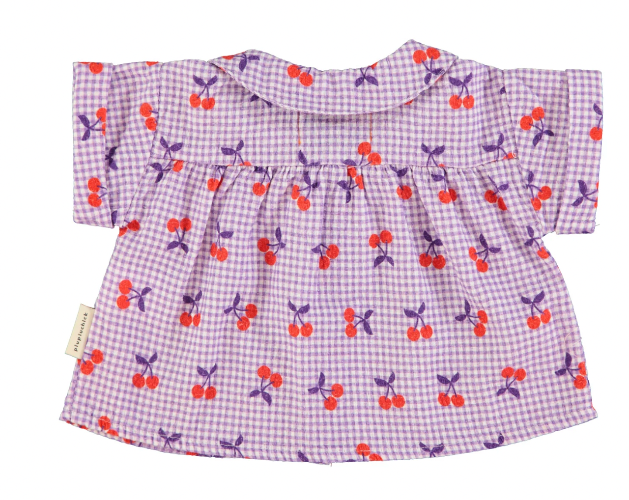 Chemisier bébé col Claudine violet - Cerise