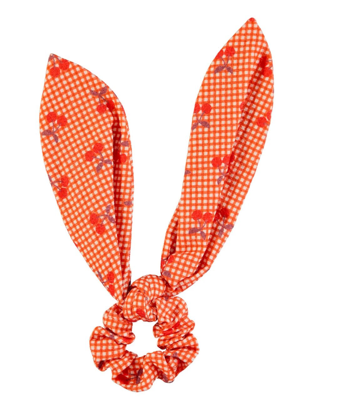 Chouchou à carreaux - orange