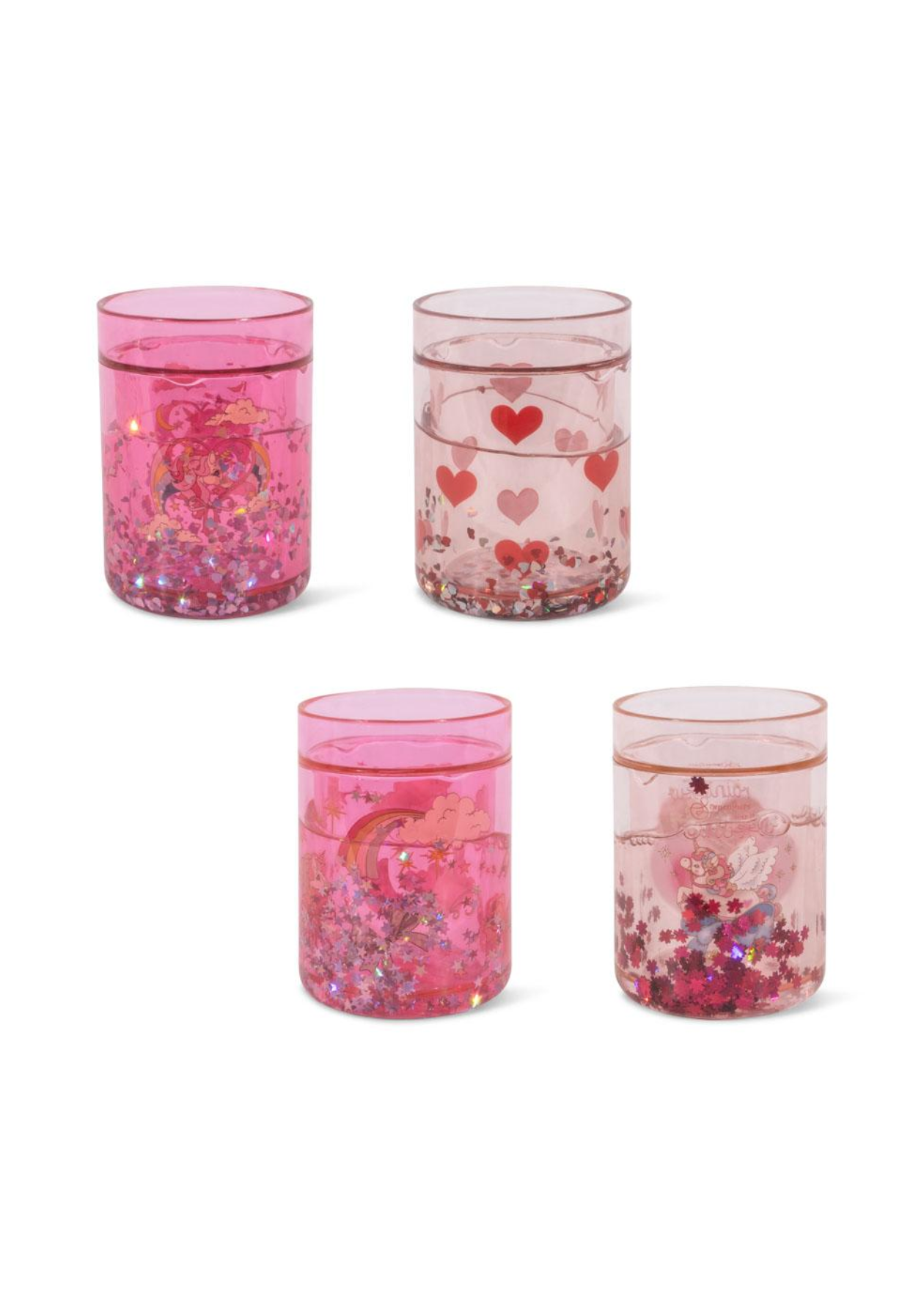Gobelets paillettes - pink mix