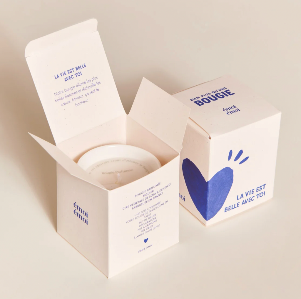 La bougie tasse La vie est belle avec toi - bleu